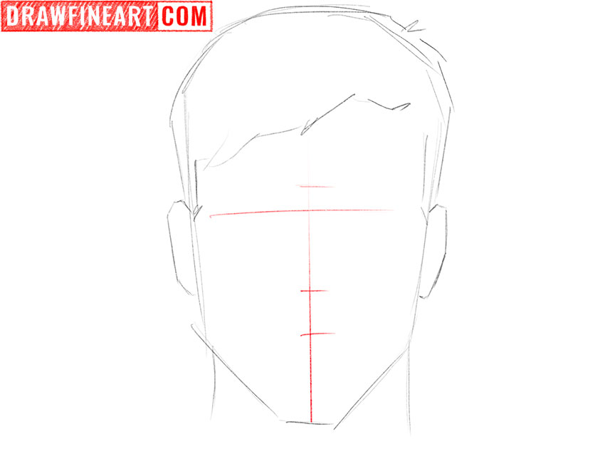 how to draw a face boy easy